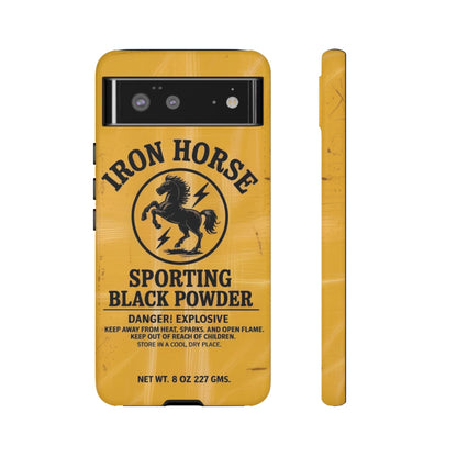 K-Factor Supply Co Iron Horse Black Powder Tough Android Case Google Pixel 6 / Matte