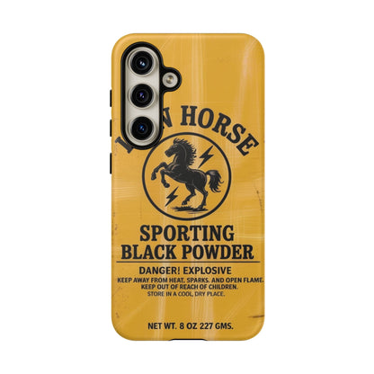 K-Factor Supply Co Iron Horse Black Powder Tough Android Case Samsung Galaxy S24 / Matte