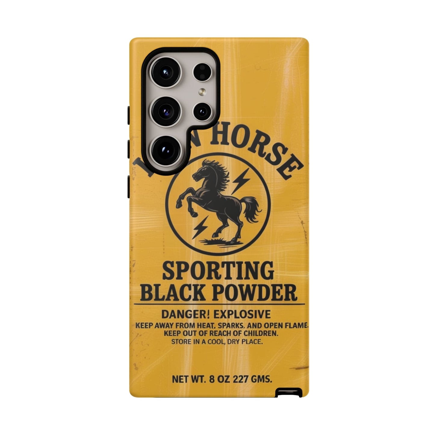 K-Factor Supply Co Iron Horse Black Powder Tough Android Case Samsung Galaxy S24 Ultra / Matte