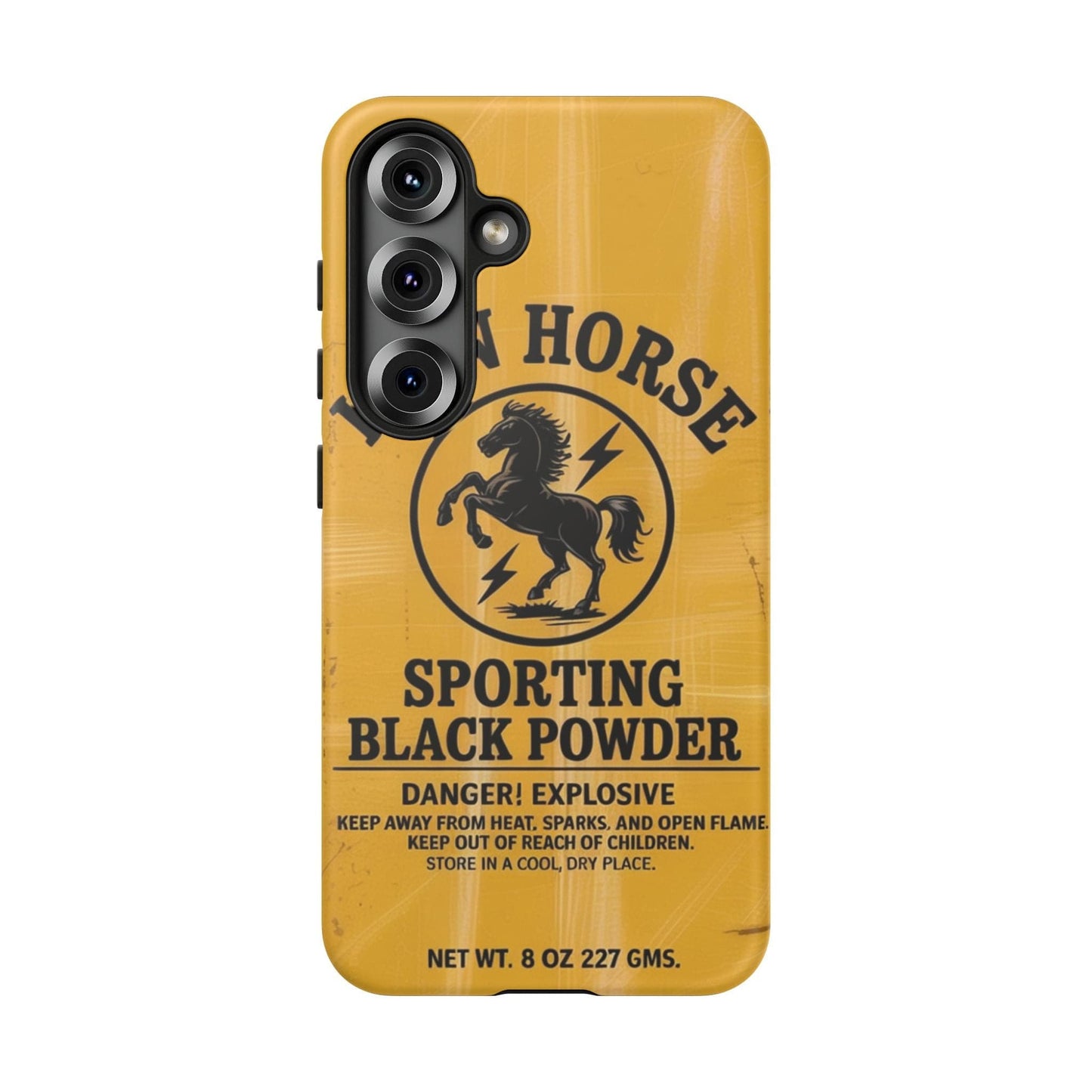 K-Factor Supply Co Iron Horse Black Powder Tough Android Case Samsung Galaxy S25 / Matte