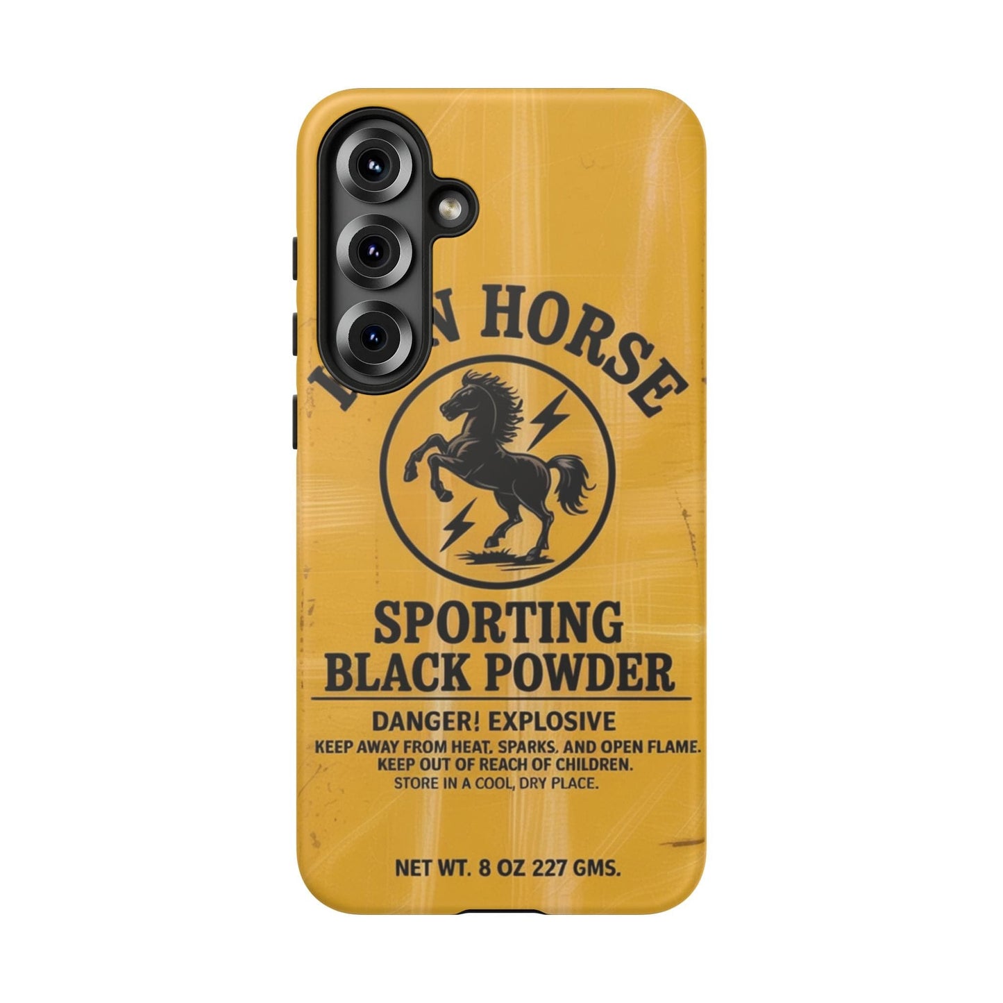K-Factor Supply Co Iron Horse Black Powder Tough Android Case Samsung Galaxy S25 Plus / Matte