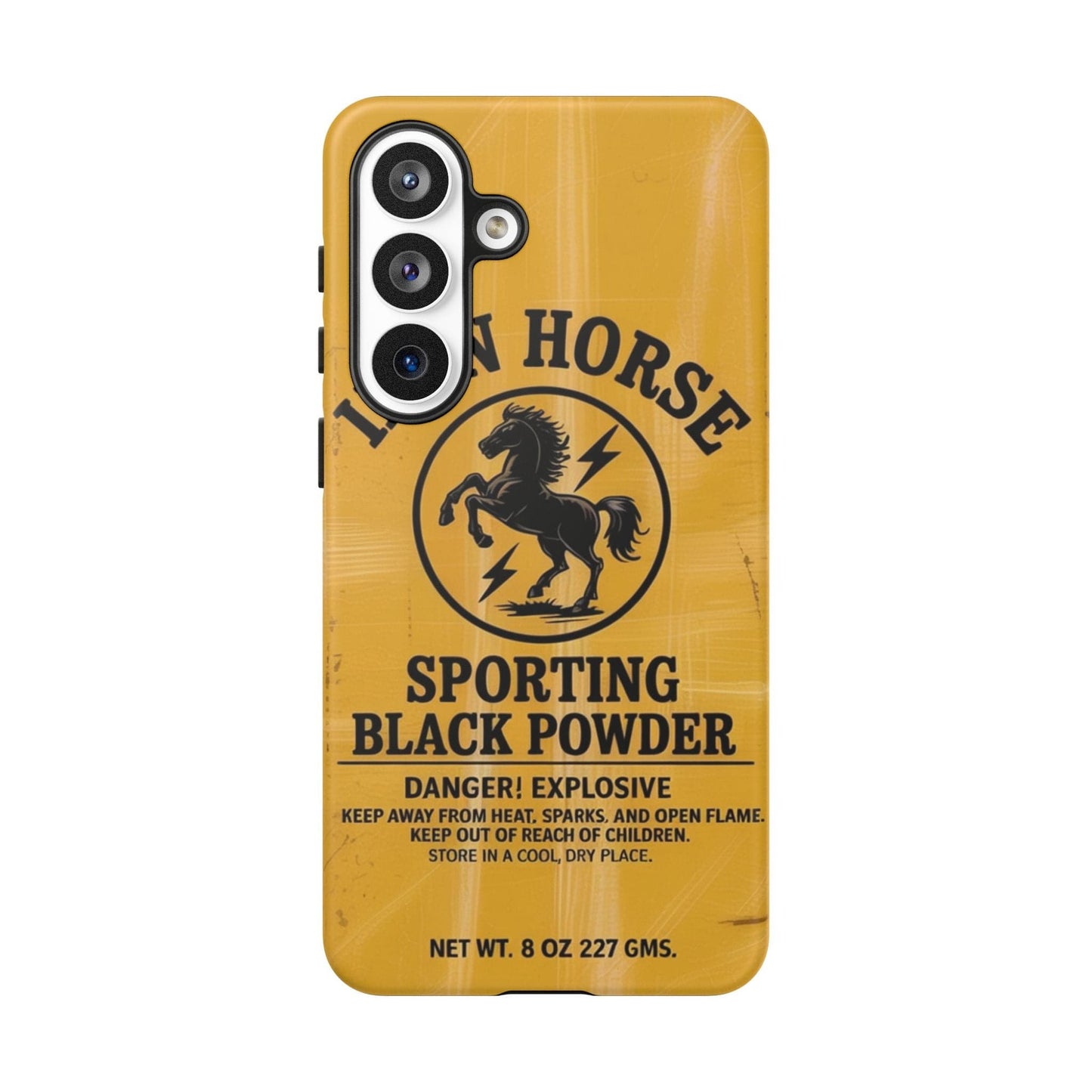 K-Factor Supply Co Iron Horse Black Powder Tough Android Case Samsung Galaxy S26 Plus / Matte