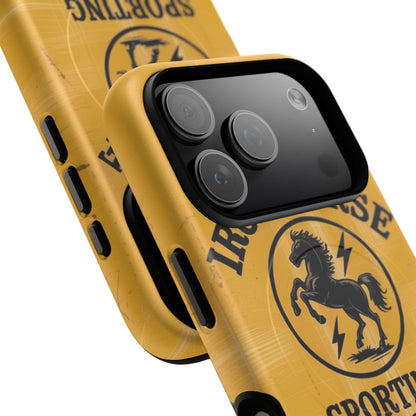 K-Factor Supply Co Iron Horse Black Powder Tough Magnetic iPhone Case