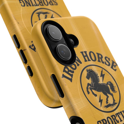 K-Factor Supply Co Iron Horse Black Powder Tough Magnetic iPhone Case