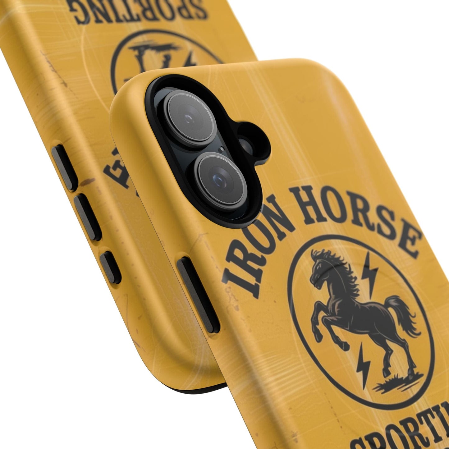 K-Factor Supply Co Iron Horse Black Powder Tough Magnetic iPhone Case
