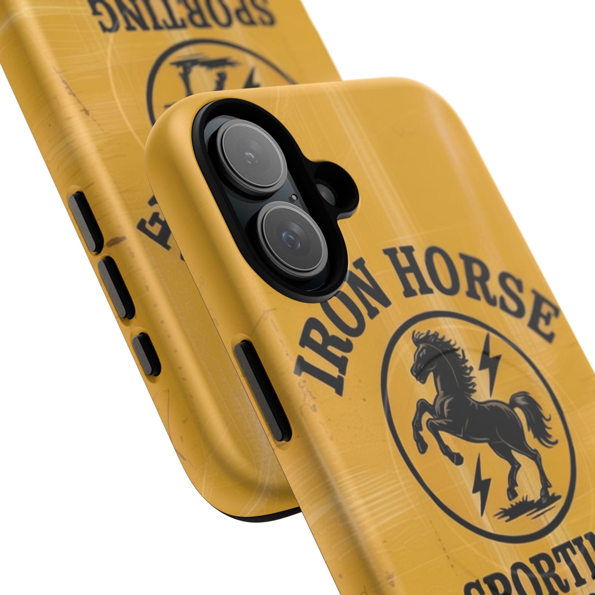 K-Factor Supply Co Iron Horse Black Powder Tough Magnetic iPhone Case
