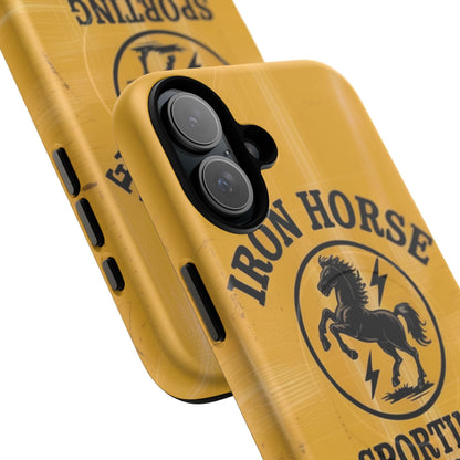 K-Factor Supply Co Iron Horse Black Powder Tough Magnetic iPhone Case