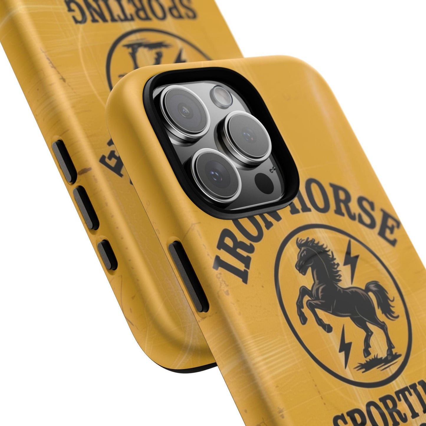 K-Factor Supply Co Iron Horse Black Powder Tough Magnetic iPhone Case