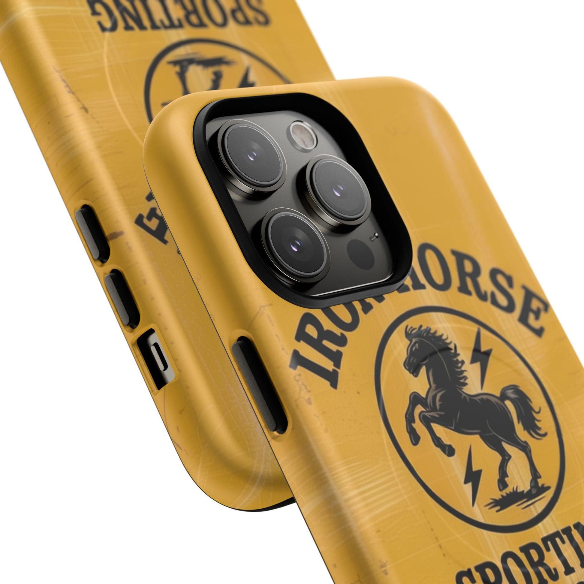 K-Factor Supply Co Iron Horse Black Powder Tough Magnetic iPhone Case