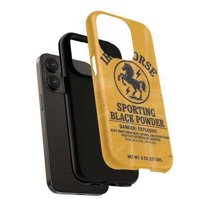 K-Factor Supply Co Iron Horse Black Powder Tough Magnetic iPhone Case