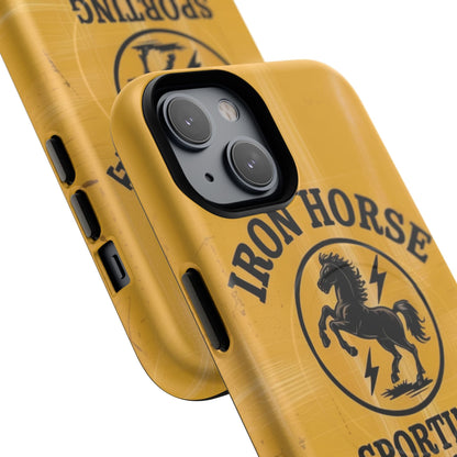 K-Factor Supply Co Iron Horse Black Powder Tough Magnetic iPhone Case