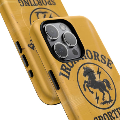 K-Factor Supply Co Iron Horse Black Powder Tough Magnetic iPhone Case