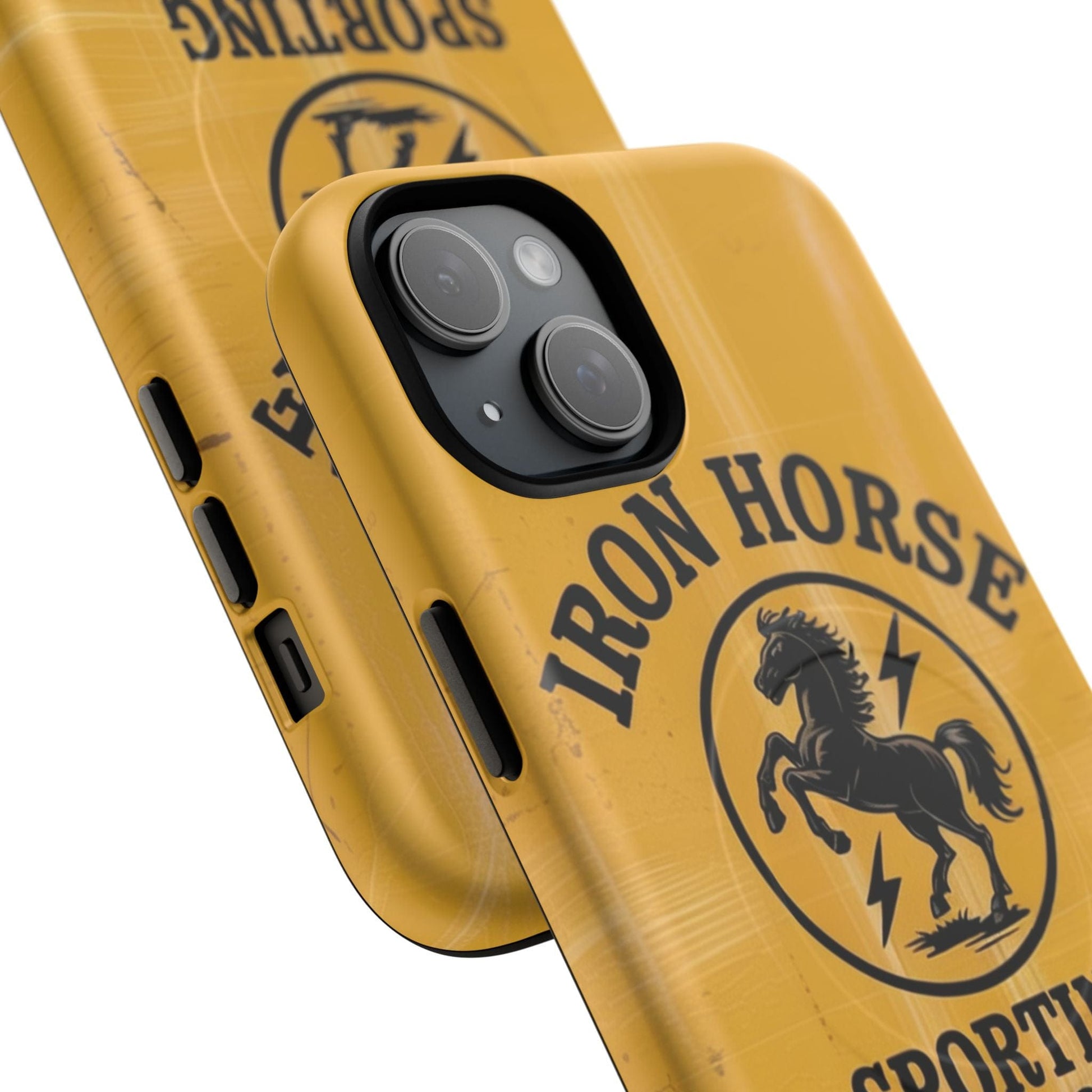 K-Factor Supply Co Iron Horse Black Powder Tough Magnetic iPhone Case