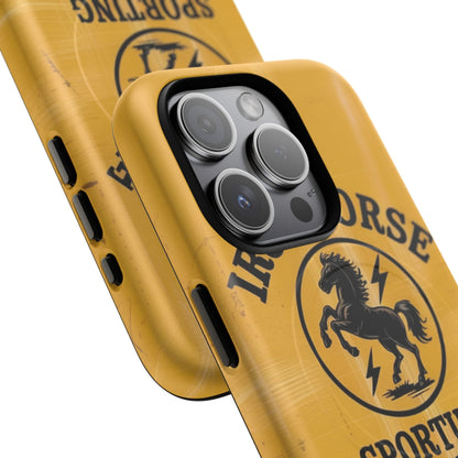 K-Factor Supply Co Iron Horse Black Powder Tough Magnetic iPhone Case