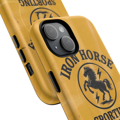 K-Factor Supply Co Iron Horse Black Powder Tough Magnetic iPhone Case