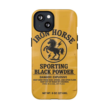 K-Factor Supply Co Iron Horse Black Powder Tough Magnetic iPhone Case iPhone 13 / Matte
