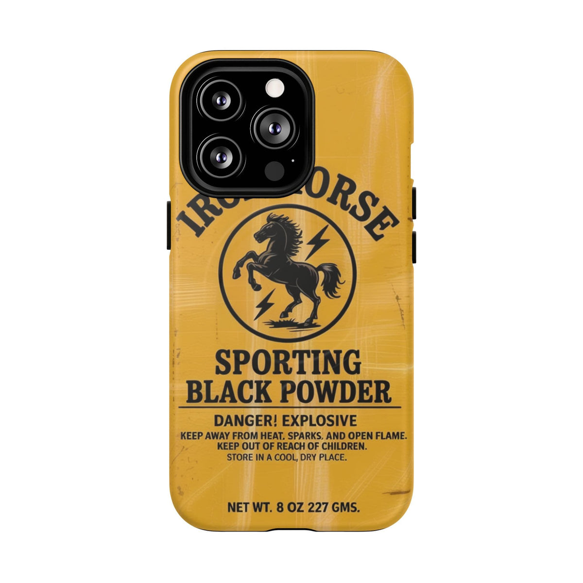 K-Factor Supply Co Iron Horse Black Powder Tough Magnetic iPhone Case iPhone 13 Pro / Matte