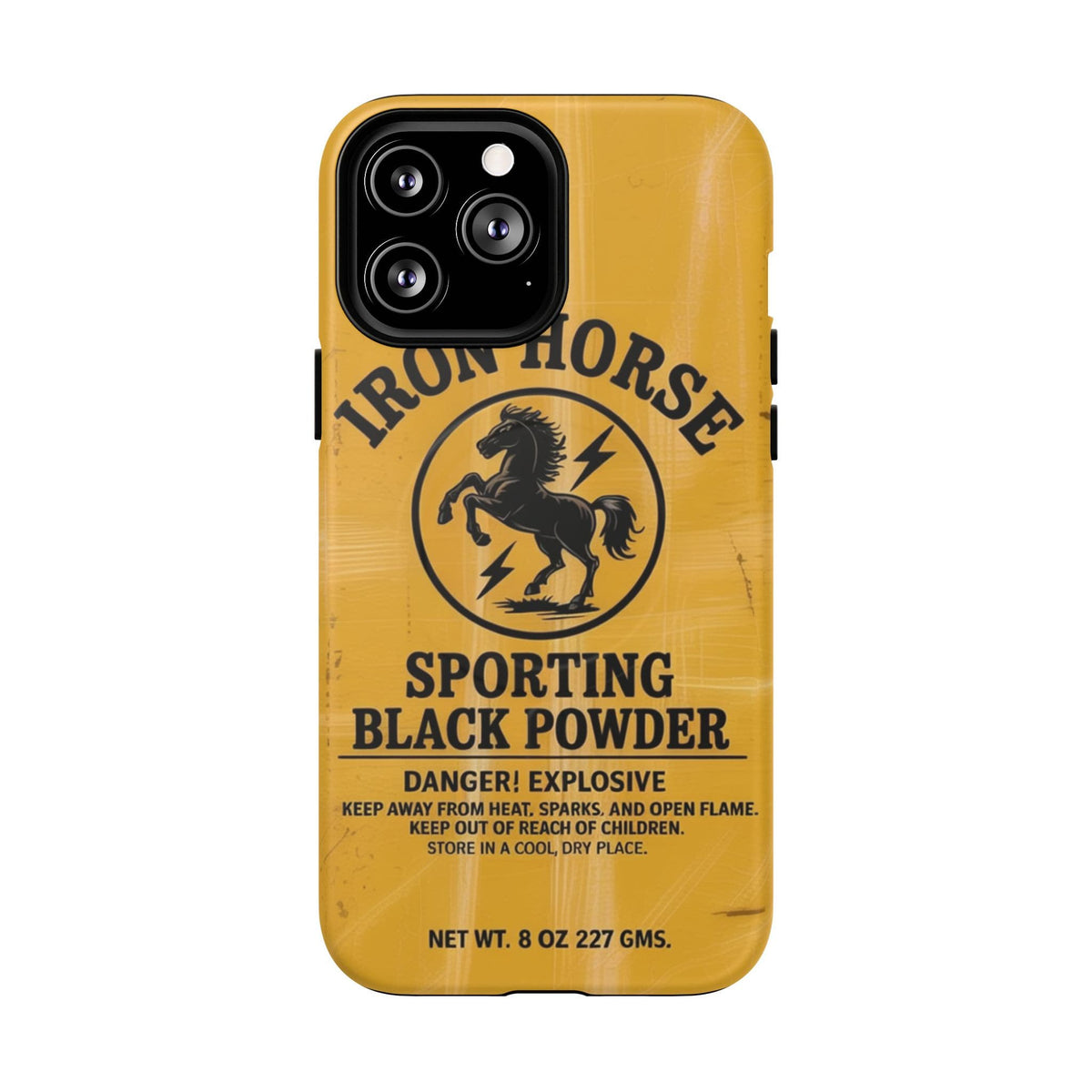 K-Factor Supply Co Iron Horse Black Powder Tough Magnetic iPhone Case iPhone 13 Pro Max / Matte