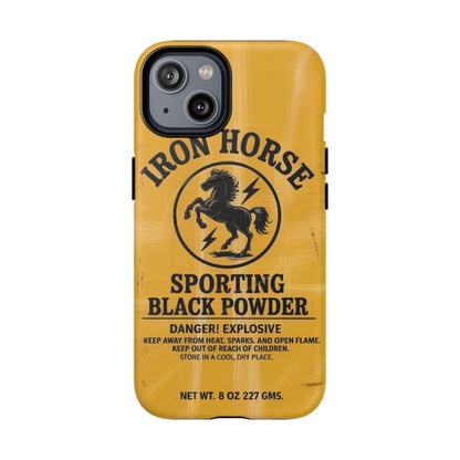 K-Factor Supply Co Iron Horse Black Powder Tough Magnetic iPhone Case iPhone 14 / Matte