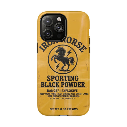 K-Factor Supply Co Iron Horse Black Powder Tough Magnetic iPhone Case iPhone 14 Pro Max