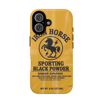 K-Factor Supply Co Iron Horse Black Powder Tough Magnetic iPhone Case iPhone 16