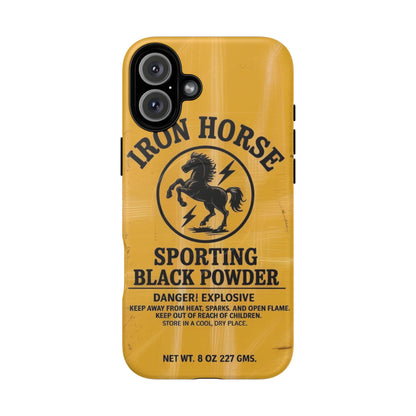 K-Factor Supply Co Iron Horse Black Powder Tough Magnetic iPhone Case iPhone 16 Plus / Matte