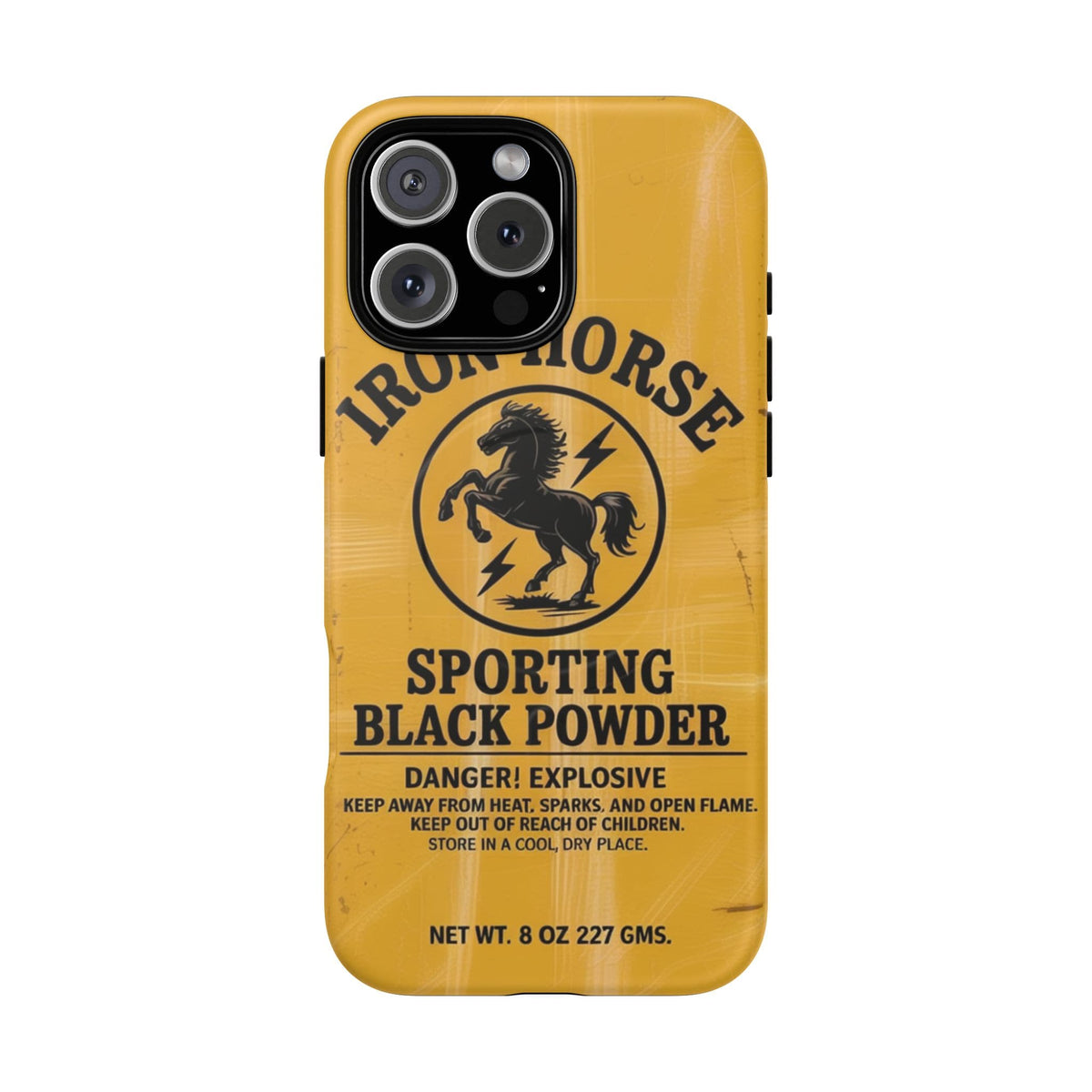 K-Factor Supply Co Iron Horse Black Powder Tough Magnetic iPhone Case iPhone 16 Pro Max / Matte