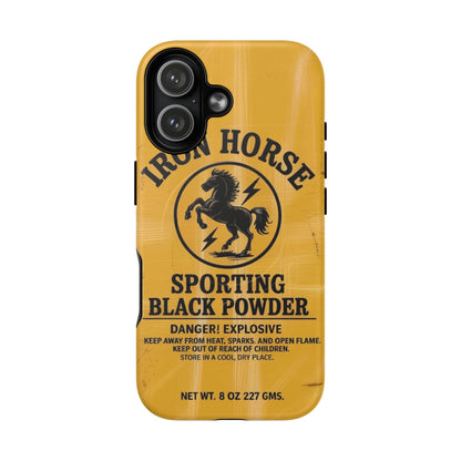 K-Factor Supply Co Iron Horse Black Powder Tough Magnetic iPhone Case iPhone 17 / Matte