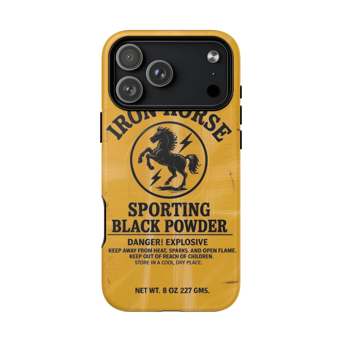 K-Factor Supply Co Iron Horse Black Powder Tough Magnetic iPhone Case iPhone 17 Pro Max / Matte