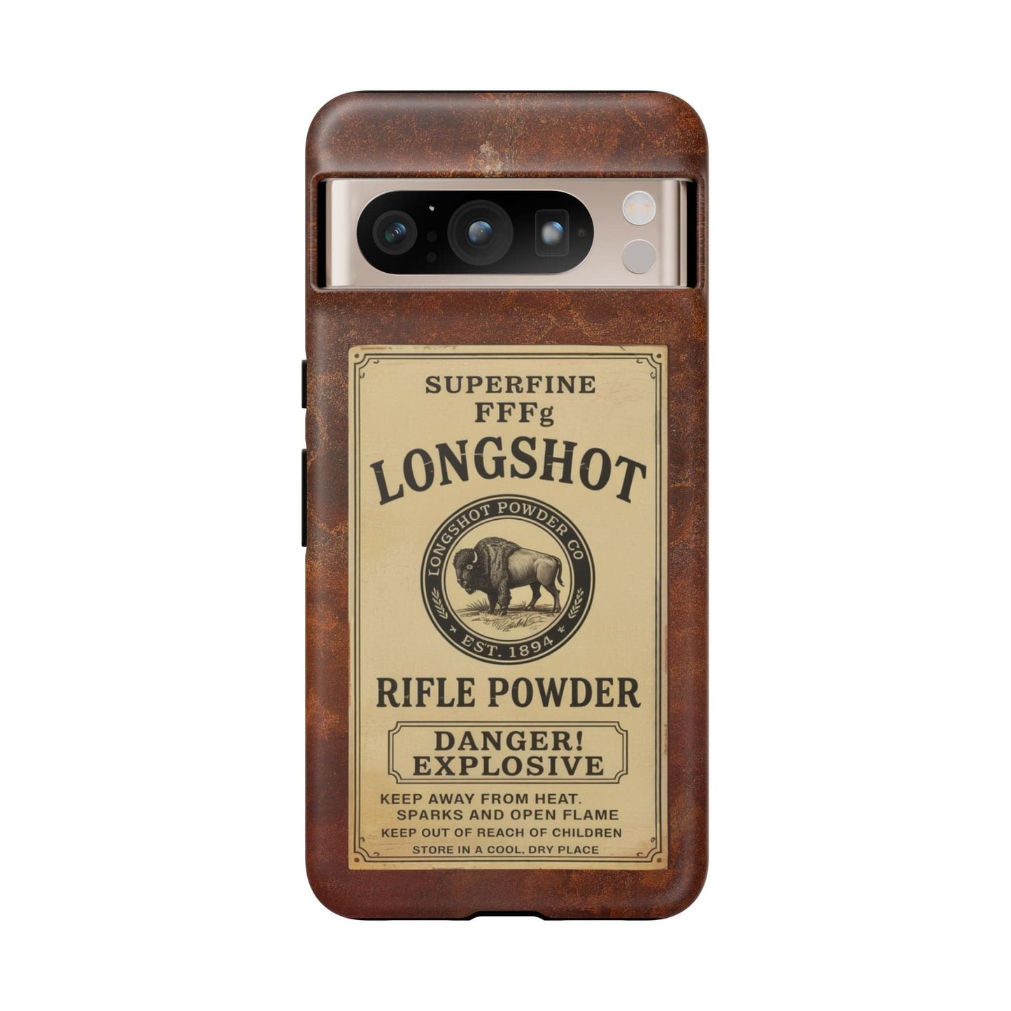 K-Factor Supply Co Longshot Rifle Powder Tough Android Case Google Pixel 8 Pro / Matte