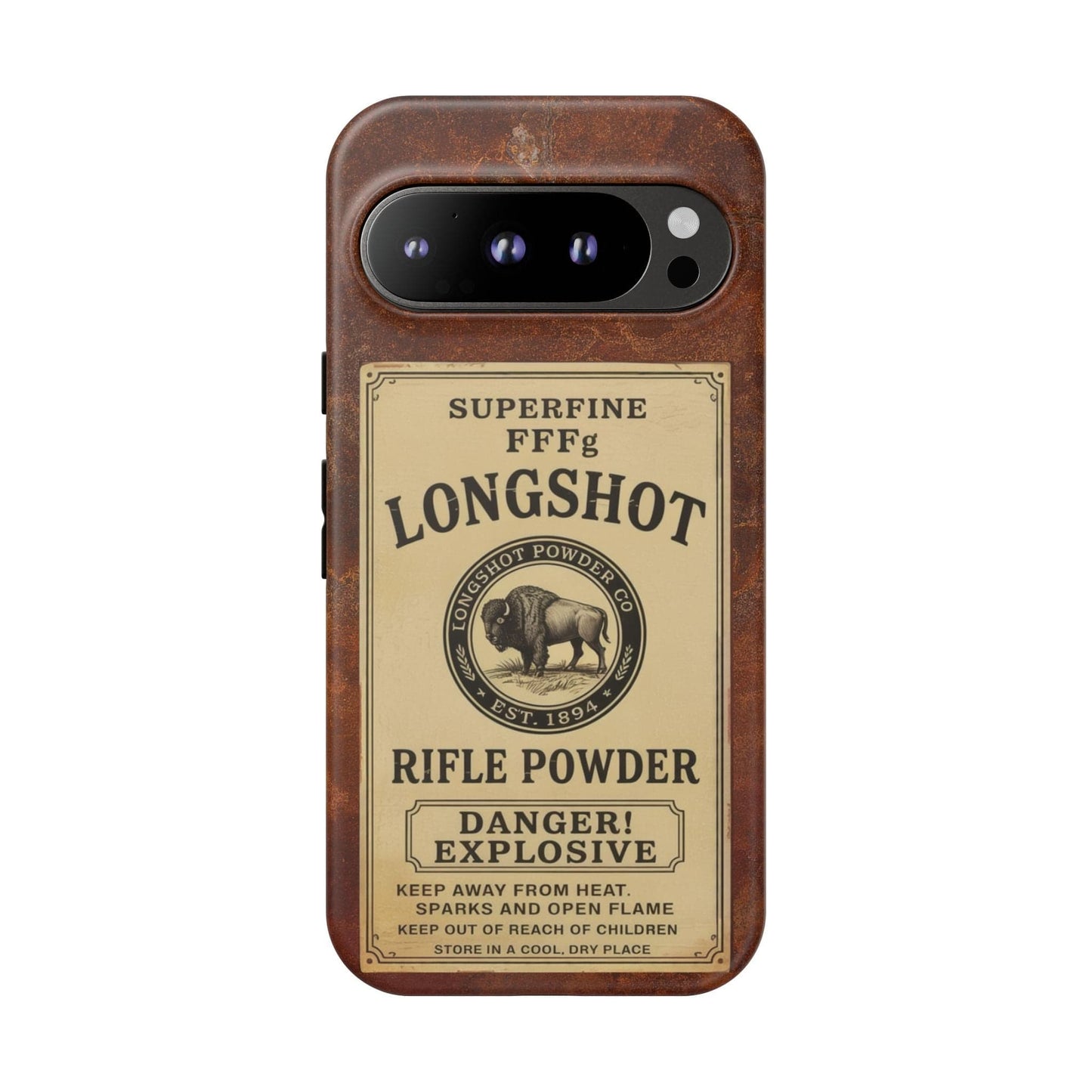 K-Factor Supply Co Longshot Rifle Powder Tough Android Case Google Pixel 9 Pro / Matte