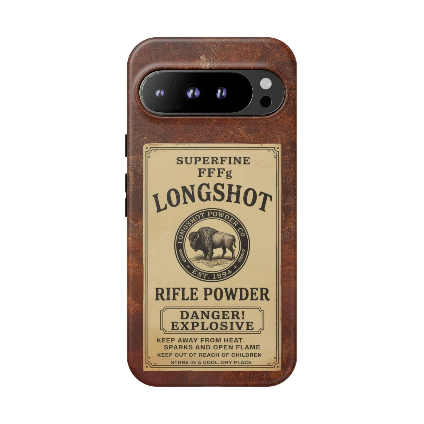 K-Factor Supply Co Longshot Rifle Powder Tough Android Case Google Pixel 9 Pro XL / Matte