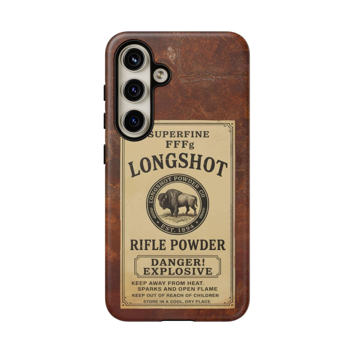K-Factor Supply Co Longshot Rifle Powder Tough Android Case Samsung Galaxy S24 / Matte