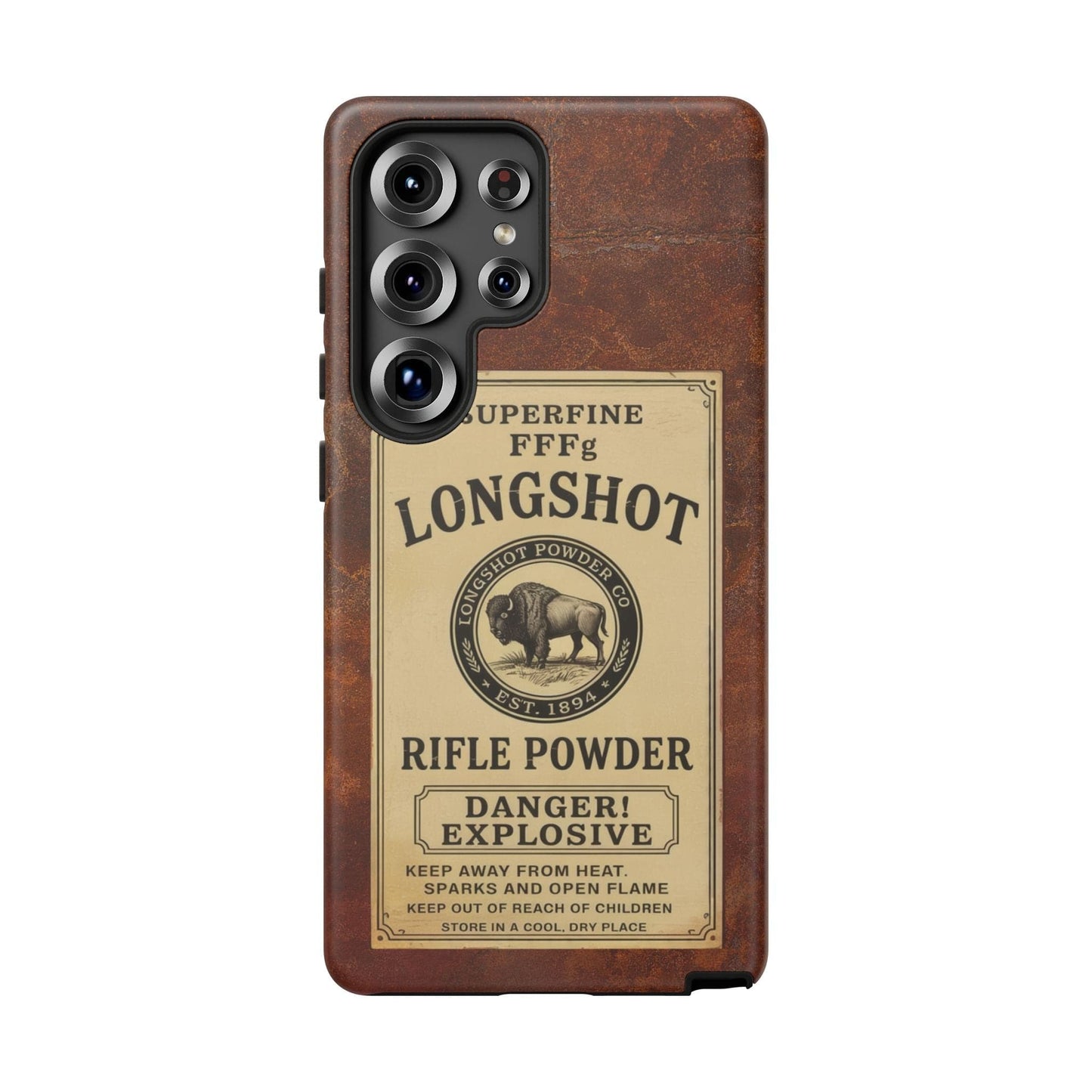 K-Factor Supply Co Longshot Rifle Powder Tough Android Case Samsung Galaxy S25 Ultra