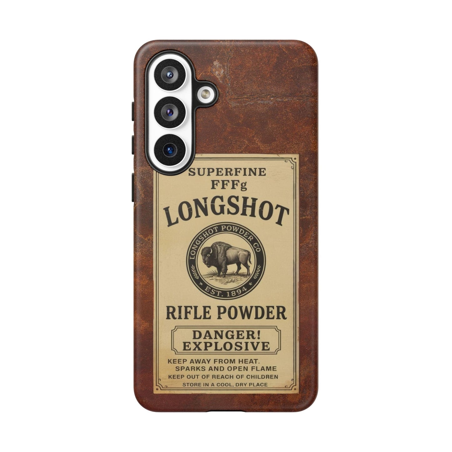 K-Factor Supply Co Longshot Rifle Powder Tough Android Case Samsung Galaxy S26 Plus / Matte