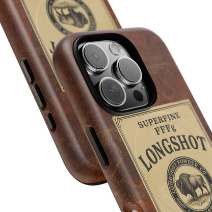 K-Factor Supply Co Longshot Rifle Powder Tough Magnetic iPhone Case
