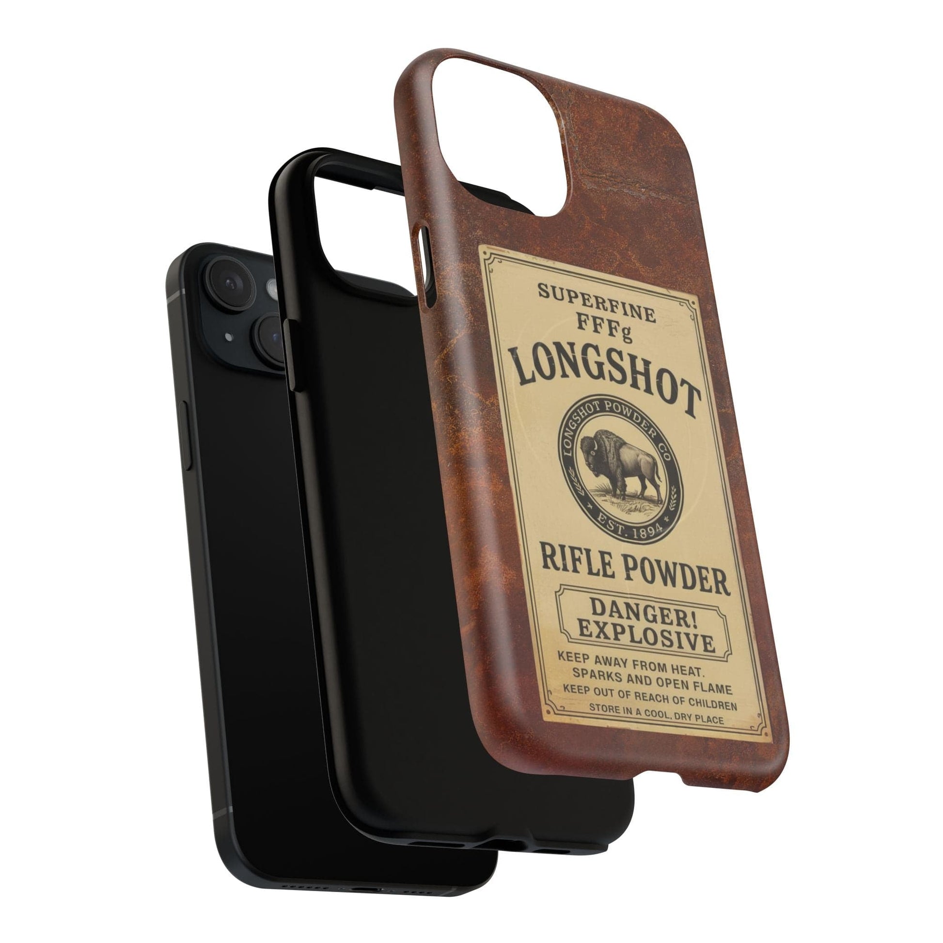 K-Factor Supply Co Longshot Rifle Powder Tough Magnetic iPhone Case