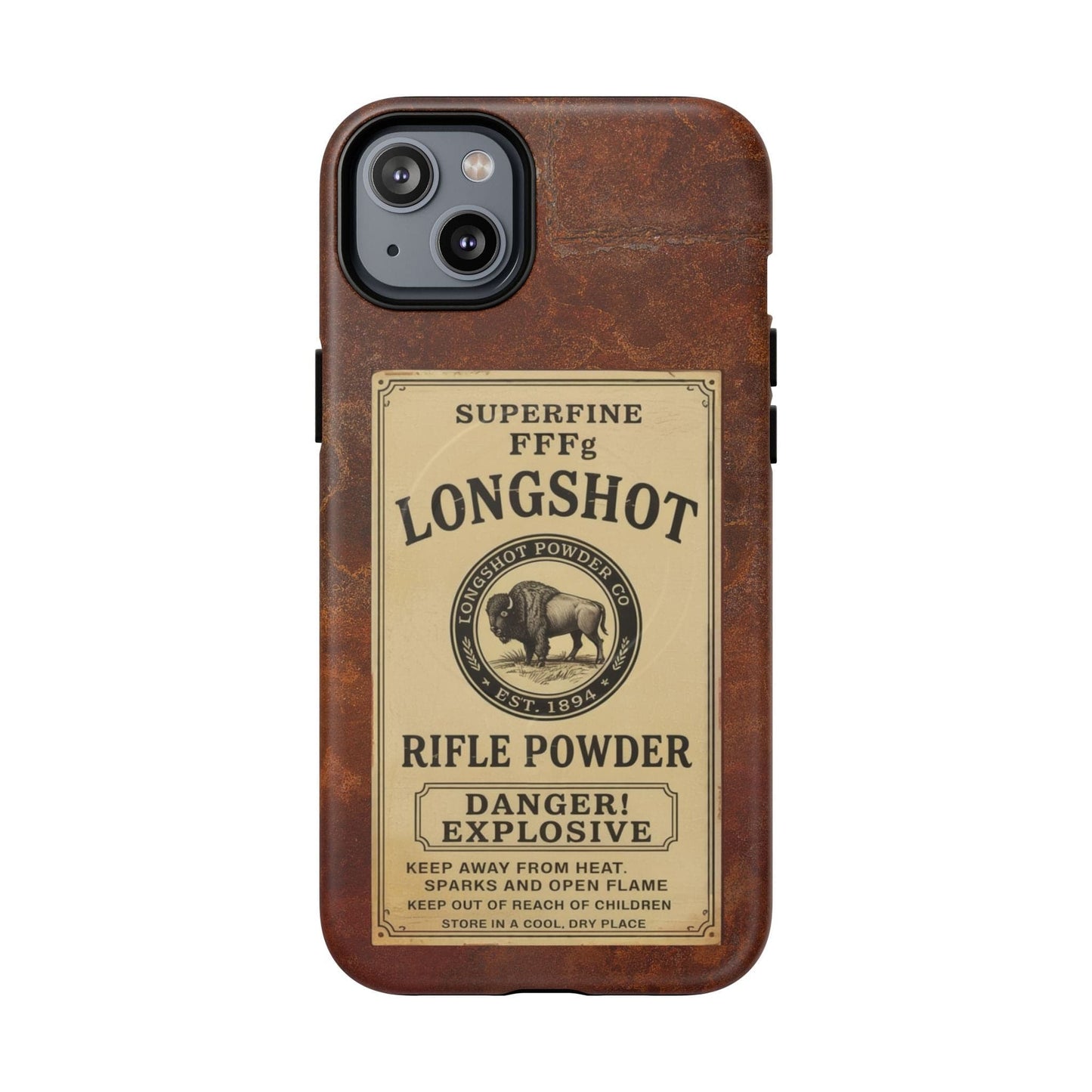 K-Factor Supply Co Longshot Rifle Powder Tough Magnetic iPhone Case iPhone 14 Plus