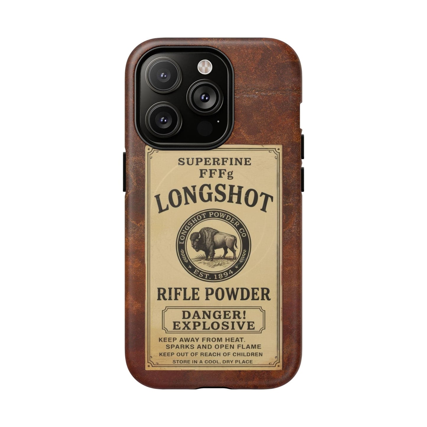 K-Factor Supply Co Longshot Rifle Powder Tough Magnetic iPhone Case iPhone 14 Pro