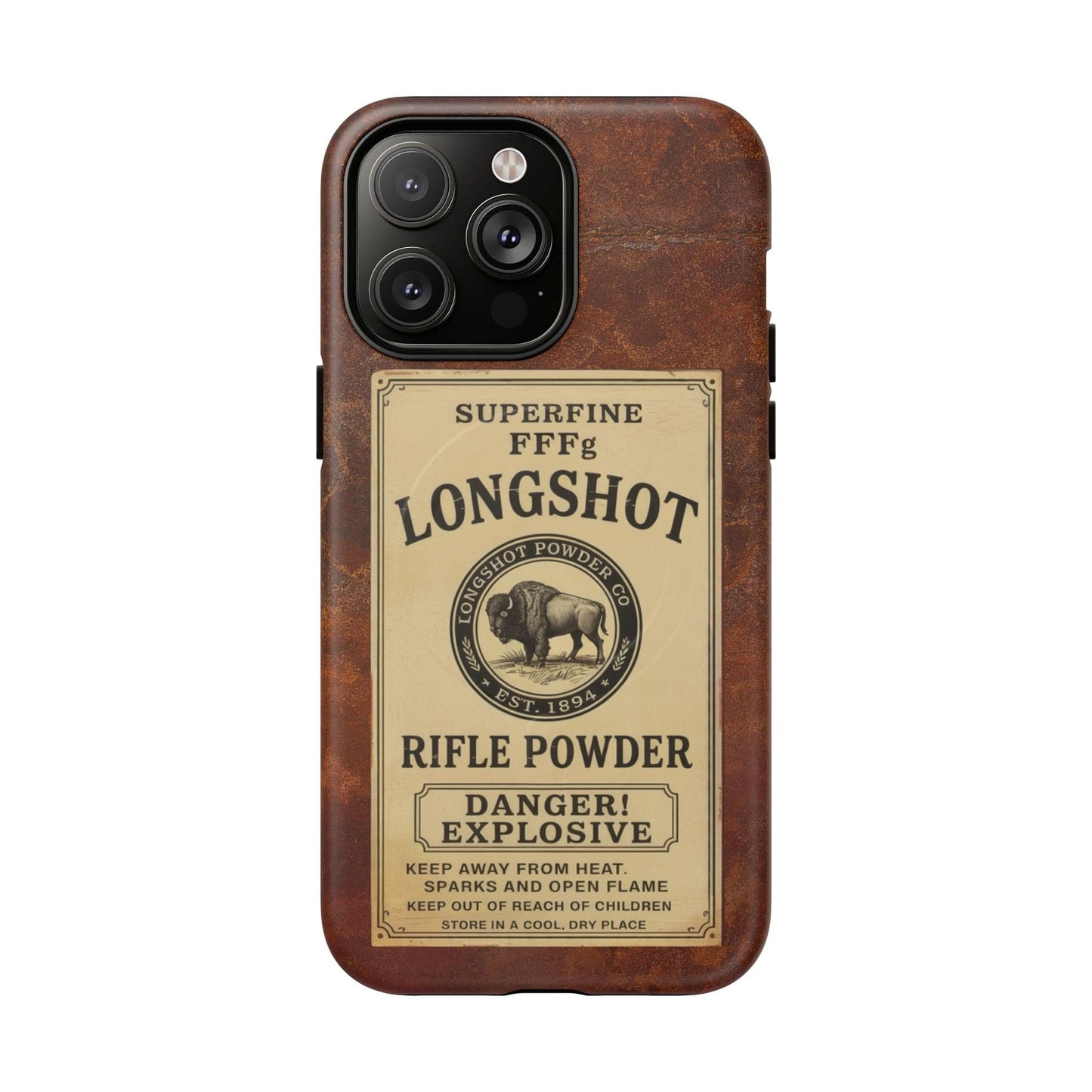 K-Factor Supply Co Longshot Rifle Powder Tough Magnetic iPhone Case iPhone 14 Pro Max