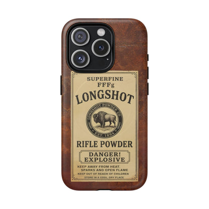 K-Factor Supply Co Longshot Rifle Powder Tough Magnetic iPhone Case iPhone 15 Pro