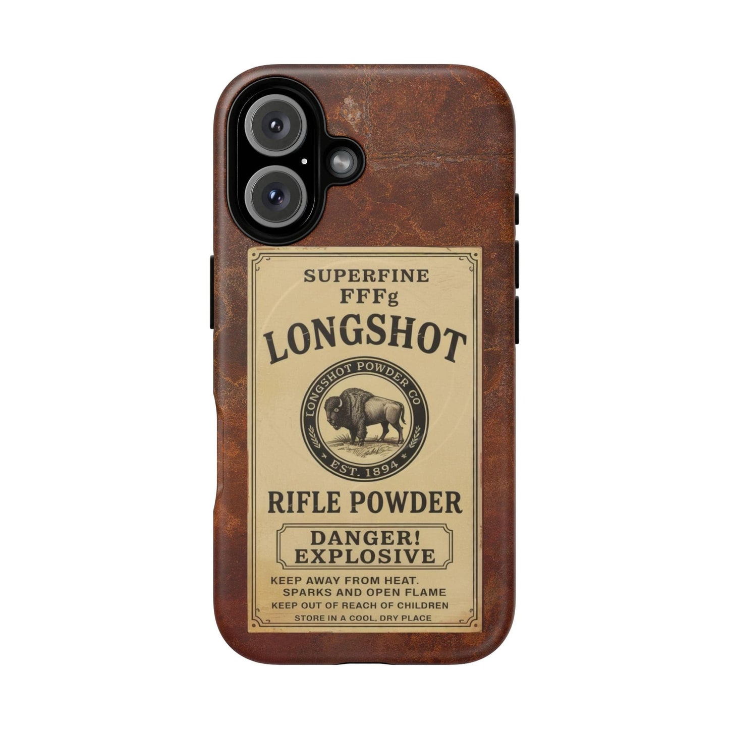 K-Factor Supply Co Longshot Rifle Powder Tough Magnetic iPhone Case iPhone 16
