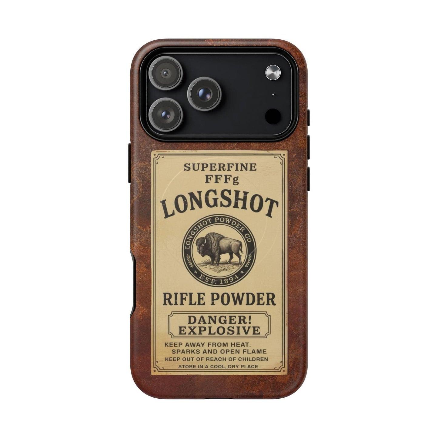 K-Factor Supply Co Longshot Rifle Powder Tough Magnetic iPhone Case iPhone 17 Pro Max