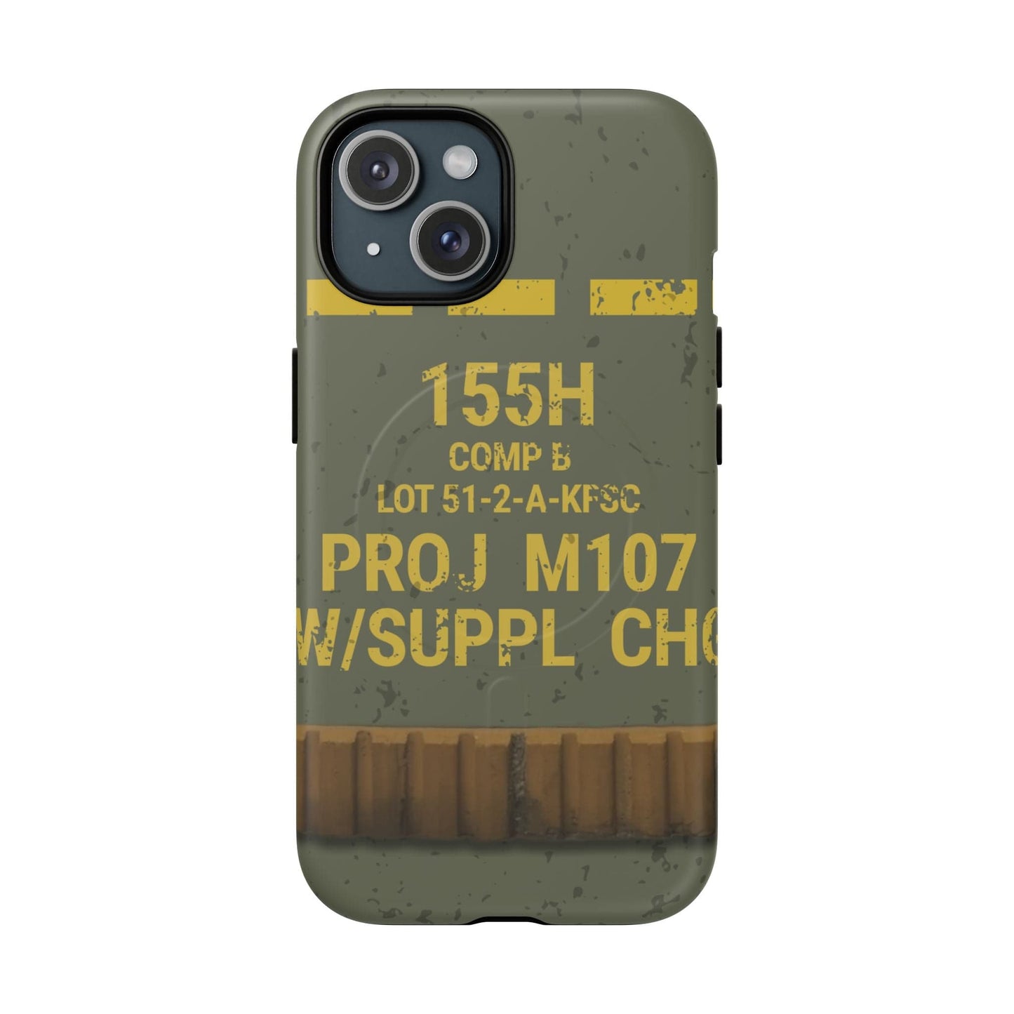 K-Factor Supply Co M107 HE 155 Tough Magnetic iPhone Case iPhone 15