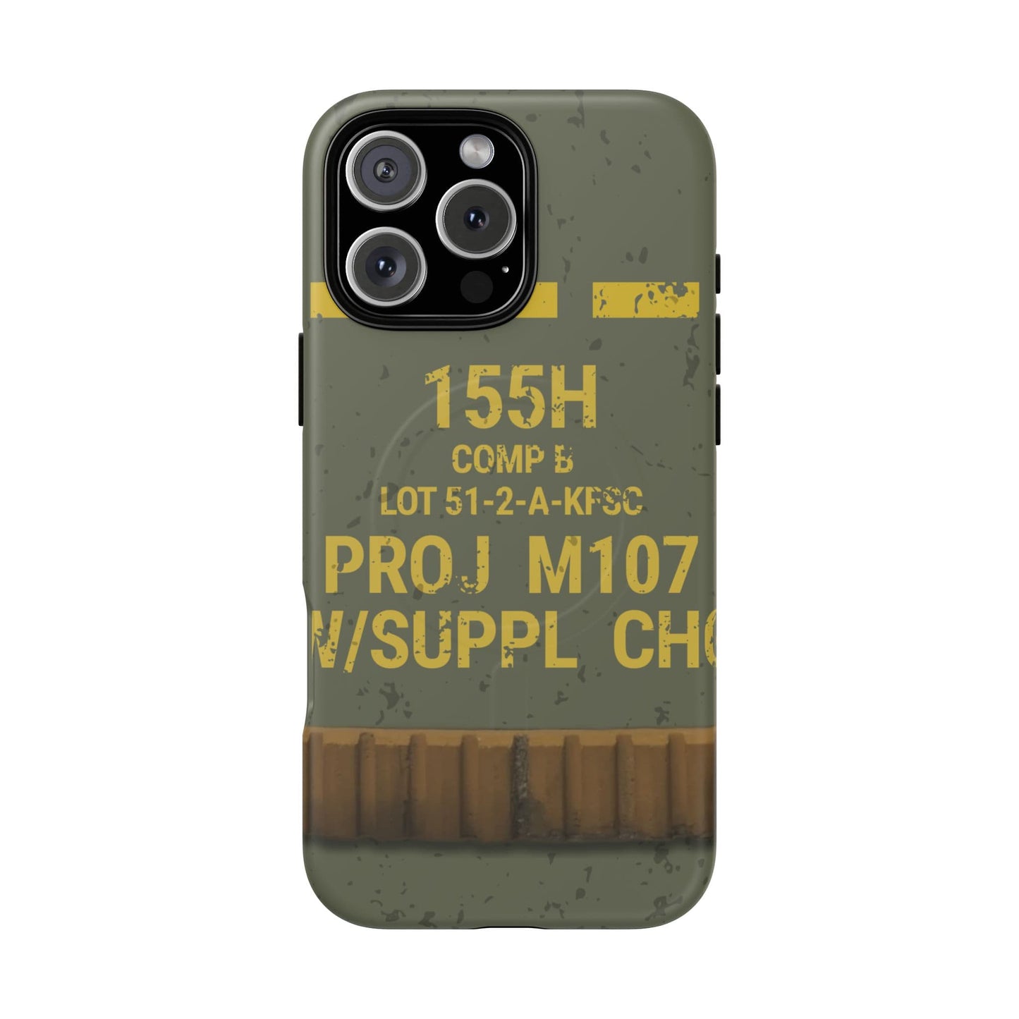 K-Factor Supply Co M107 HE 155 Tough Magnetic iPhone Case iPhone 16 Pro Max