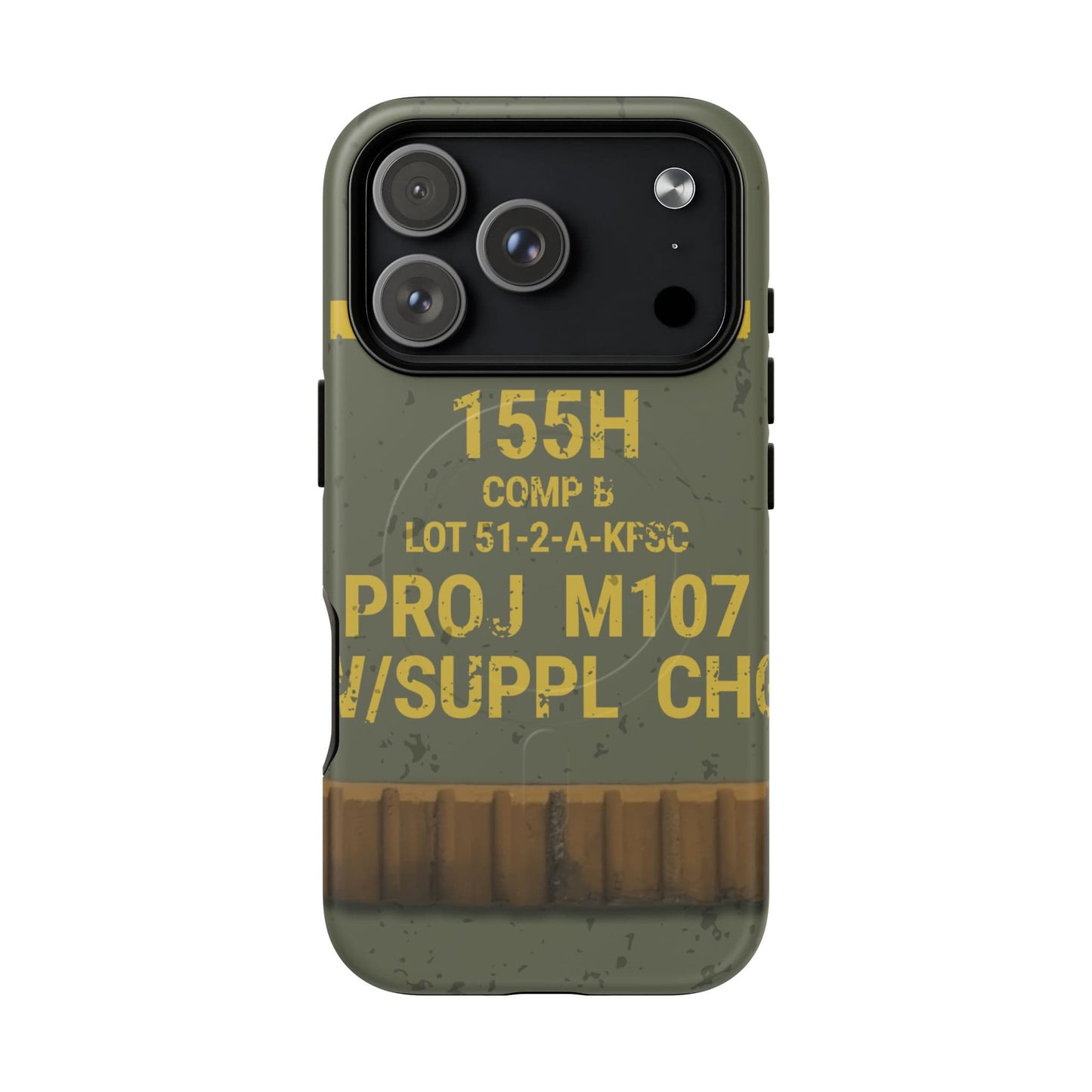 K-Factor Supply Co M107 HE 155 Tough Magnetic iPhone Case iPhone 17 Pro