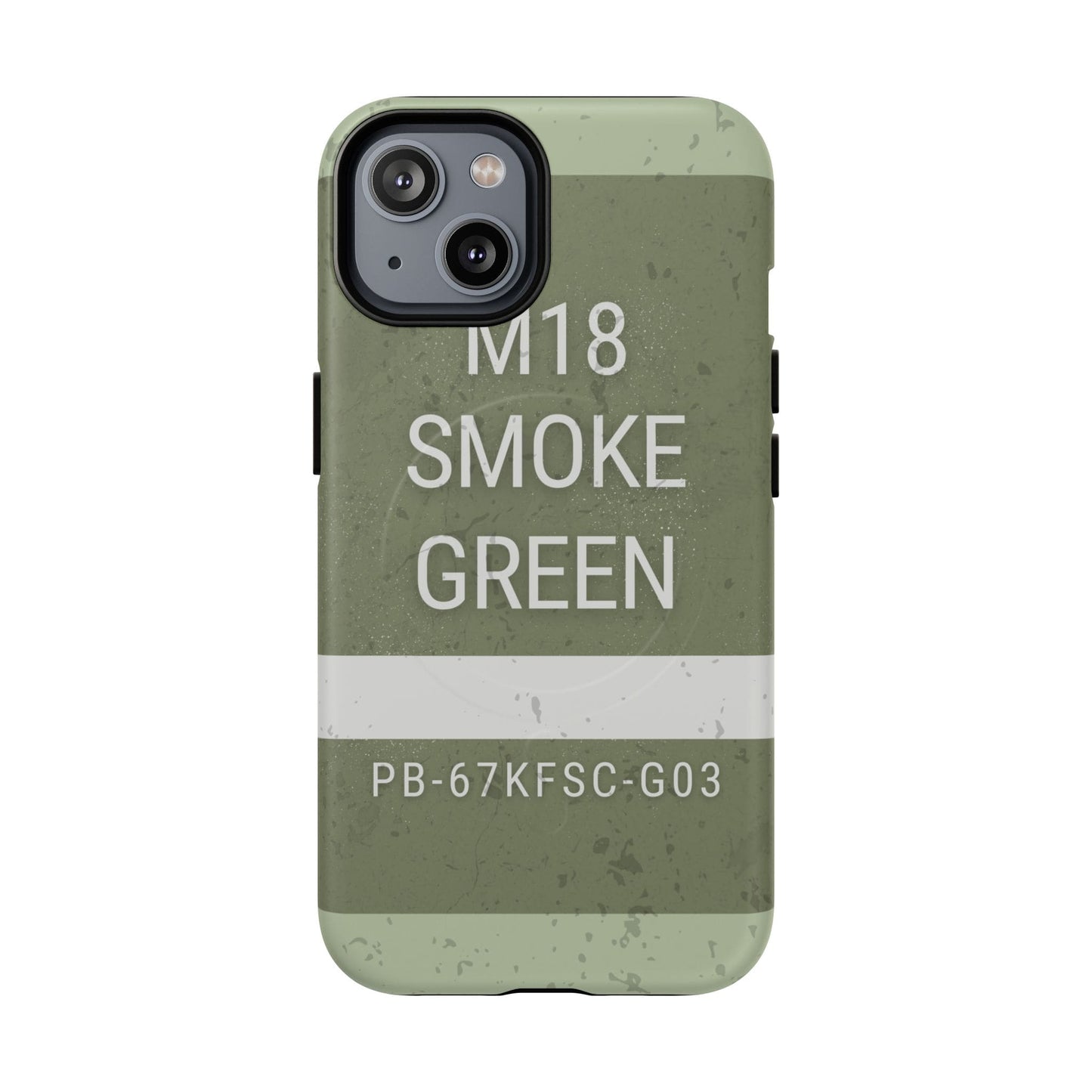 K-Factor Supply Co M18 Smoke (Green) Tough Magnetic iPhone Case iPhone 14 / Matte