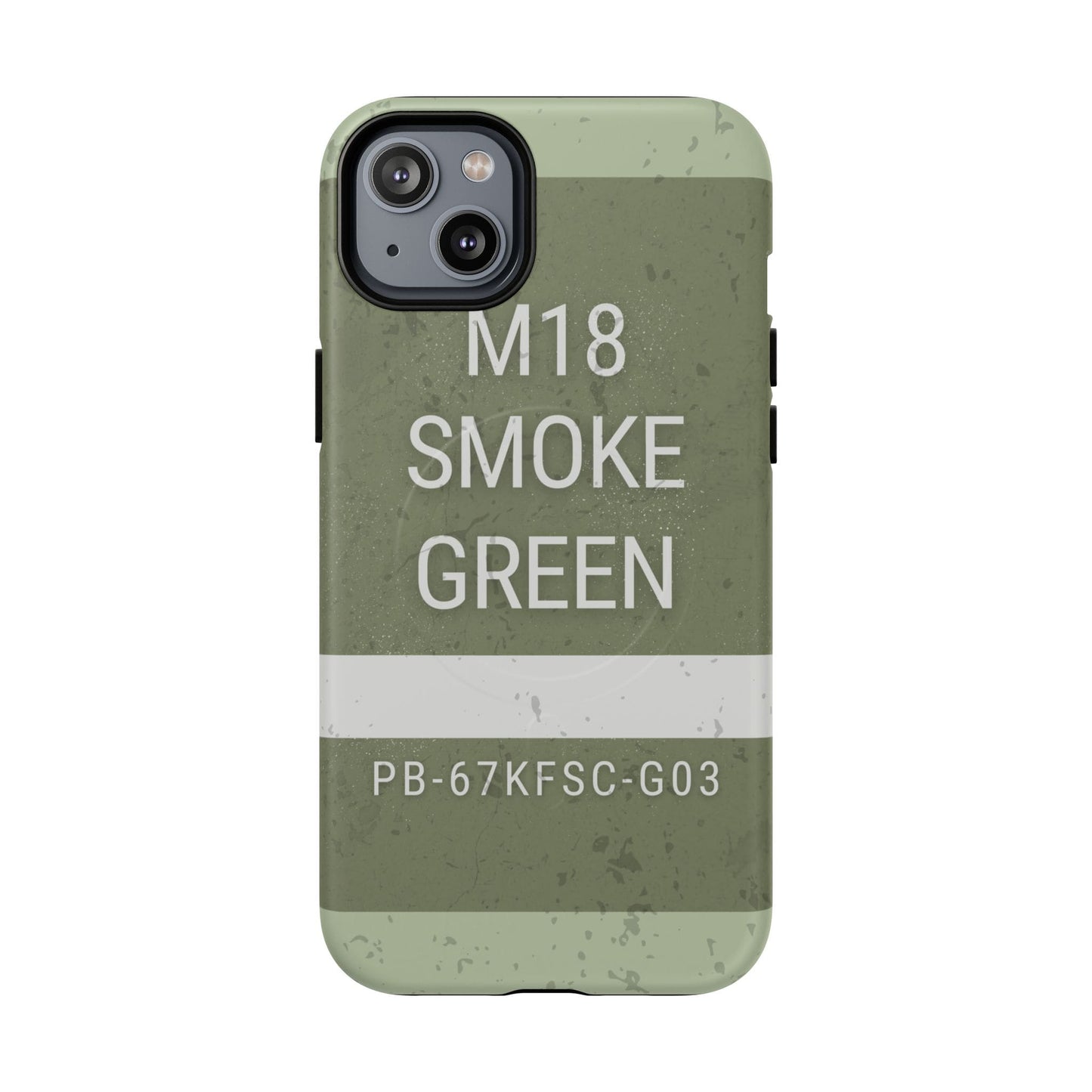 K-Factor Supply Co M18 Smoke (Green) Tough Magnetic iPhone Case iPhone 14 Plus / Matte