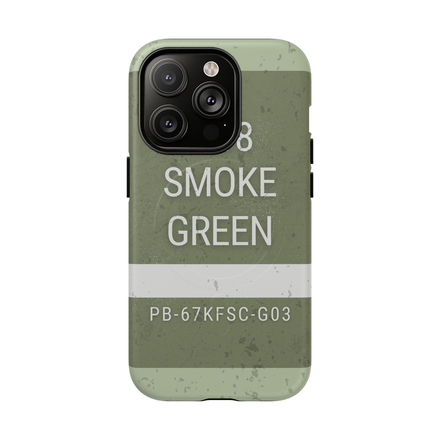 K-Factor Supply Co M18 Smoke (Green) Tough Magnetic iPhone Case iPhone 14 Pro / Matte