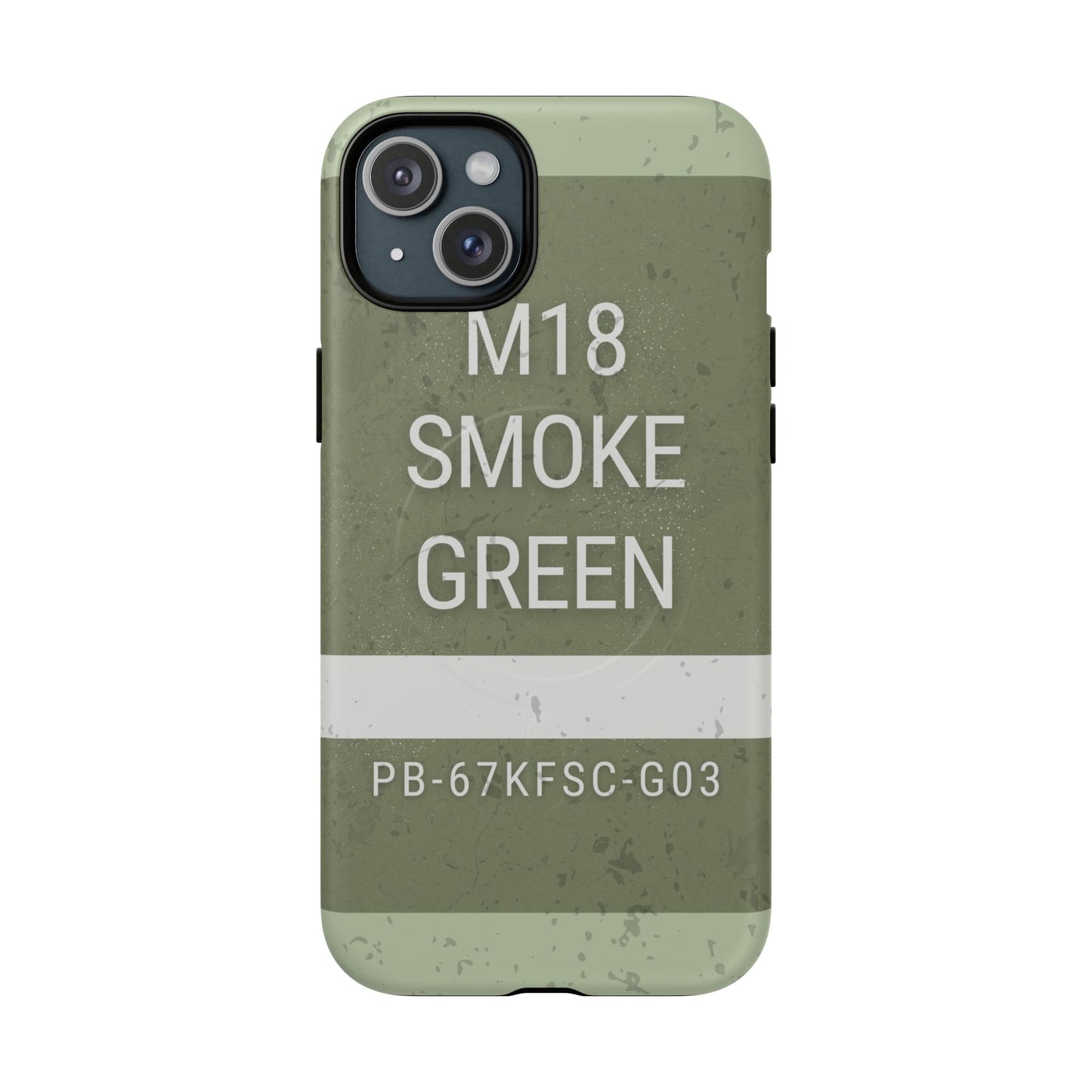 K-Factor Supply Co M18 Smoke (Green) Tough Magnetic iPhone Case iPhone 15 Plus / Matte